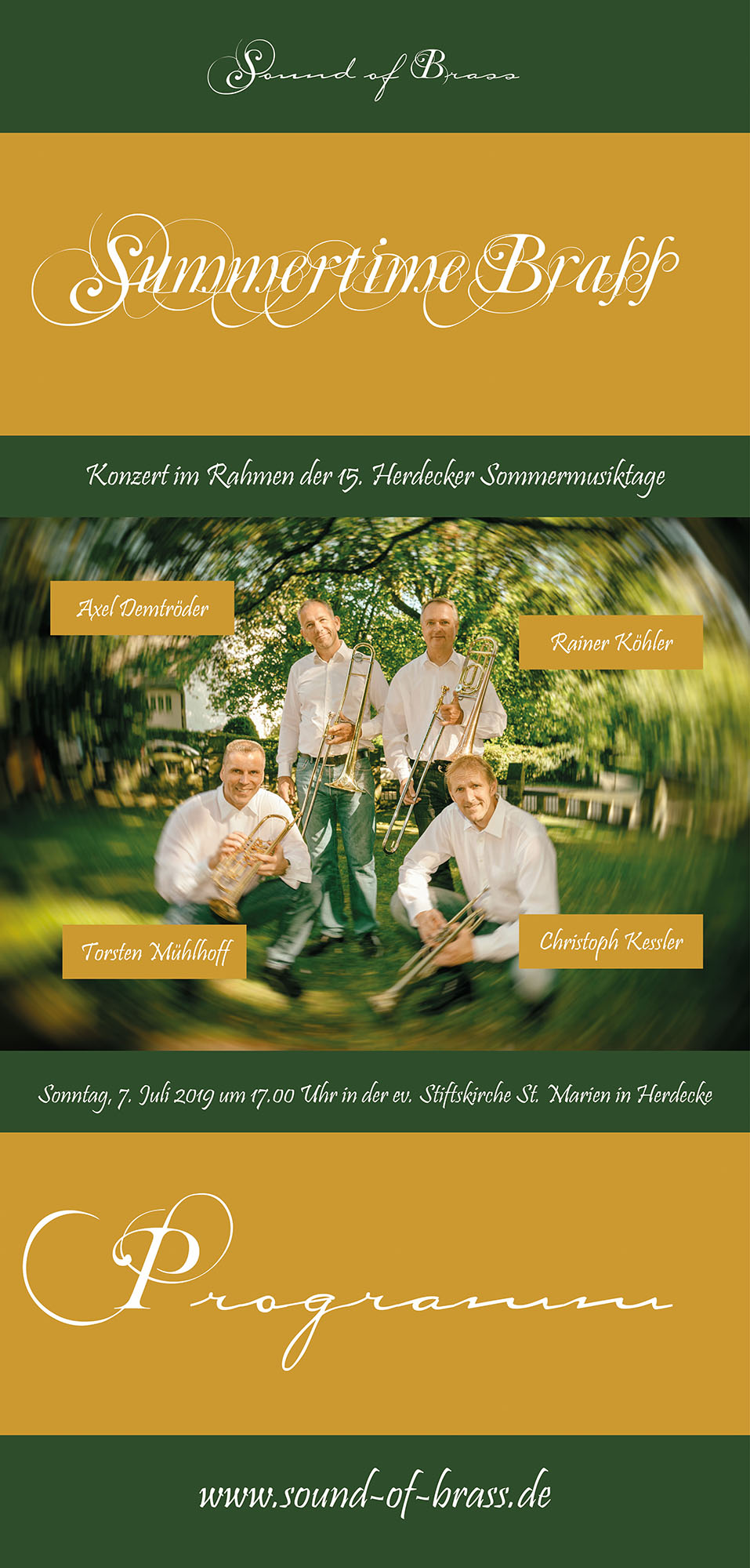 Das Programmheft zum Konzert